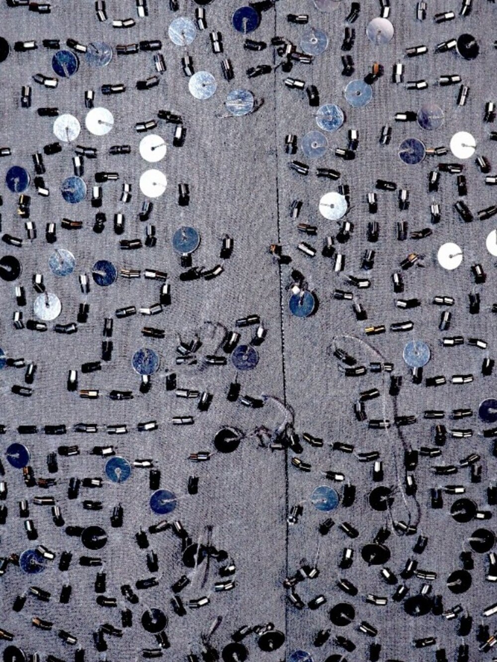 Vintage A.J. Bari Black Embellished Square Neck S/S Formal Dress Size 22 GUC - Picture 9 of 11